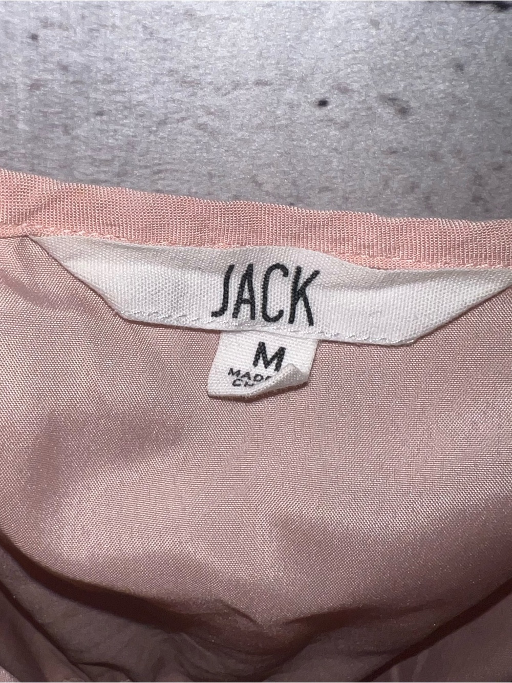 Jack by BB Dakota Finella Light Pink Tiered Mini Dress With Pearl Button Medium - Picture 10 of 12